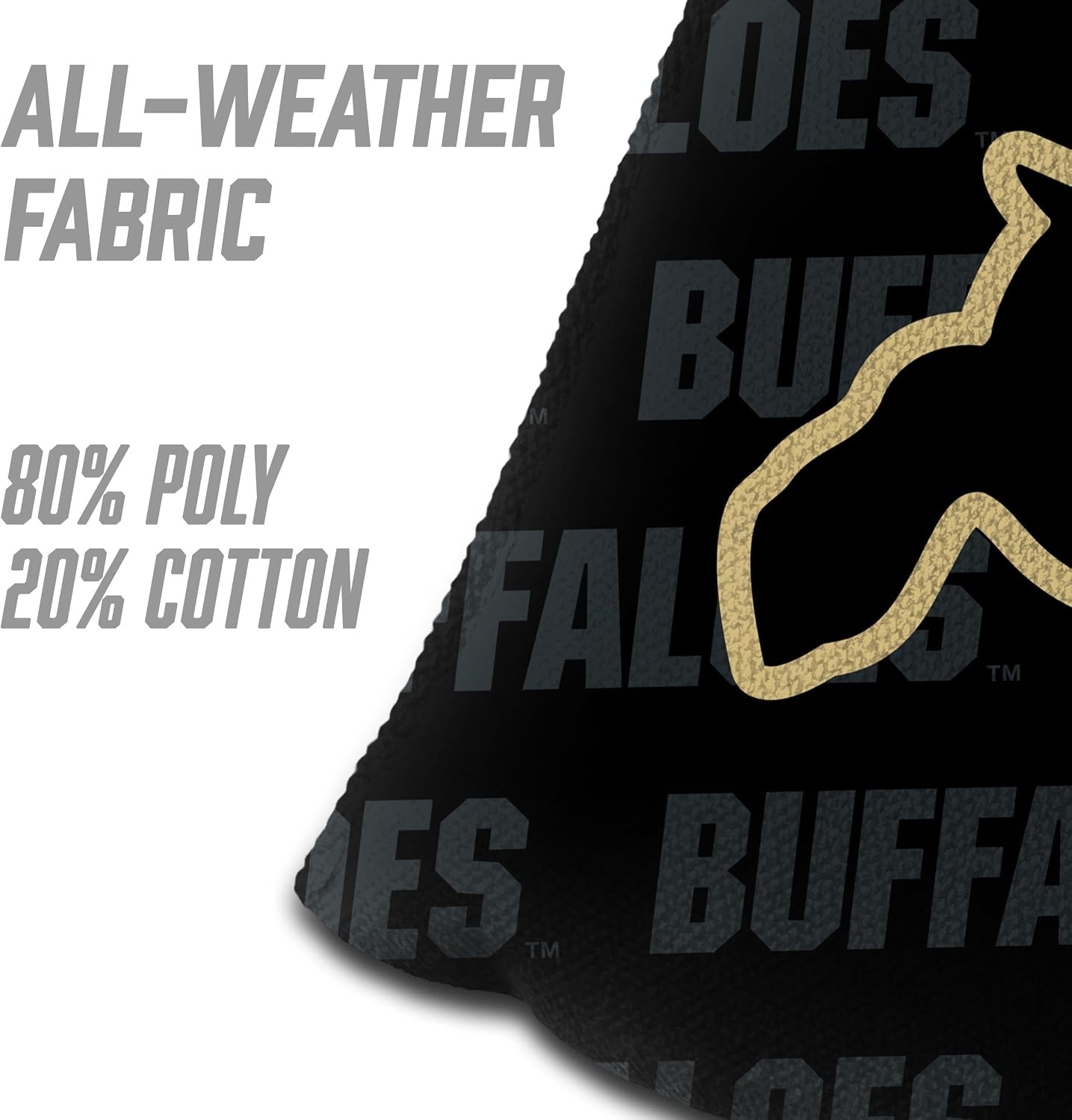 image:imageYouTheFan OfficiallyLicensed NCAA Set of 4 Cornhole Bags  All Weather Regulation 6 x 6 Size  16oz Weight  Designed in USAColorado Buffaloes  Black
