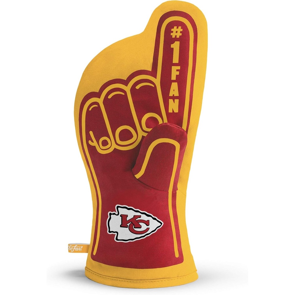 image:imageYouTheFan NFL OfficiallyLicensed Oven Mitt  Heat Resistant 100 Cotton Patented Design Great for Indoors or Outdoors on the Grill  Official Team Colors and LogoKansas City Chiefs