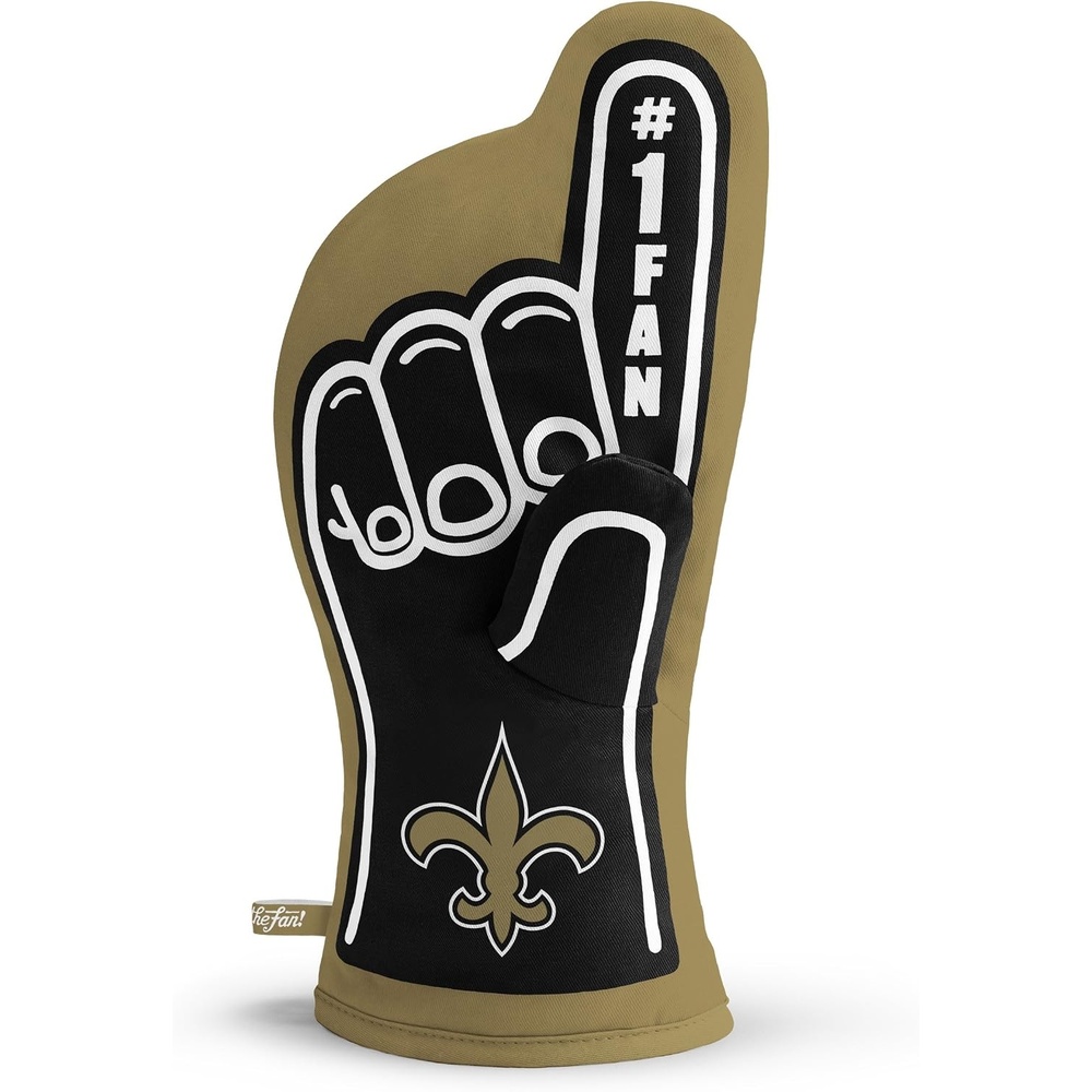 image:imageYouTheFan NFL OfficiallyLicensed Oven Mitt  Heat Resistant 100 Cotton Patented Design Great for Indoors or Outdoors on the Grill  Official Team Colors and LogoNew Orleans Saints