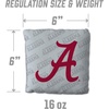 image:imageYouTheFan OfficiallyLicensed NCAA Set of 4 Cornhole Bags  All Weather Regulation 6 x 6 Size  16oz Weight  Designed in USAAlabama Crimson Tide  Grey