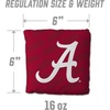 image:imageYouTheFan OfficiallyLicensed NCAA Set of 4 Cornhole Bags  All Weather Regulation 6 x 6 Size  16oz Weight  Designed in USAAlabama Crimson Tide  Red