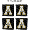 image:imageYouTheFan OfficiallyLicensed NCAA Set of 4 Cornhole Bags  All Weather Regulation 6 x 6 Size  16oz Weight  Designed in USAAppalachian State Mountaineers  Black