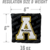 image:imageYouTheFan OfficiallyLicensed NCAA Set of 4 Cornhole Bags  All Weather Regulation 6 x 6 Size  16oz Weight  Designed in USAAppalachian State Mountaineers  Black