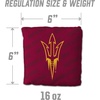 image:imageYouTheFan OfficiallyLicensed NCAA Set of 4 Cornhole Bags  All Weather Regulation 6 x 6 Size  16oz Weight  Designed in USAArizona State Sun Devils  Maroon