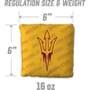 image:imageYouTheFan OfficiallyLicensed NCAA Set of 4 Cornhole Bags  All Weather Regulation 6 x 6 Size  16oz Weight  Designed in USAArizona State Sun Devils  Yellow