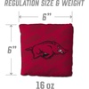 image:imageYouTheFan OfficiallyLicensed NCAA Set of 4 Cornhole Bags  All Weather Regulation 6 x 6 Size  16oz Weight  Designed in USAArkansas Razorbacks  Red
