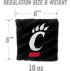 image:imageYouTheFan OfficiallyLicensed NCAA Set of 4 Cornhole Bags  All Weather Regulation 6 x 6 Size  16oz Weight  Designed in USACincinnati Bearcats  Black