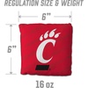image:imageYouTheFan OfficiallyLicensed NCAA Set of 4 Cornhole Bags  All Weather Regulation 6 x 6 Size  16oz Weight  Designed in USACincinnati Bearcats  Red