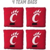 image:imageYouTheFan OfficiallyLicensed NCAA Set of 4 Cornhole Bags  All Weather Regulation 6 x 6 Size  16oz Weight  Designed in USACincinnati Bearcats  Red