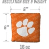 image:imageYouTheFan OfficiallyLicensed NCAA Set of 4 Cornhole Bags  All Weather Regulation 6 x 6 Size  16oz Weight  Designed in USAClemson Tigers  Orange