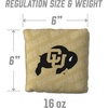 image:imageYouTheFan OfficiallyLicensed NCAA Set of 4 Cornhole Bags  All Weather Regulation 6 x 6 Size  16oz Weight  Designed in USAColorado Buffaloes  Gold