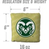 image:imageYouTheFan OfficiallyLicensed NCAA Set of 4 Cornhole Bags  All Weather Regulation 6 x 6 Size  16oz Weight  Designed in USAColorado State Rams  Gold