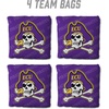 image:imageYouTheFan OfficiallyLicensed NCAA Set of 4 Cornhole Bags  All Weather Regulation 6 x 6 Size  16oz Weight  Designed in USAEast Carolina Pirates  Purple