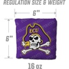 image:imageYouTheFan OfficiallyLicensed NCAA Set of 4 Cornhole Bags  All Weather Regulation 6 x 6 Size  16oz Weight  Designed in USAEast Carolina Pirates  Purple