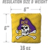 image:imageYouTheFan OfficiallyLicensed NCAA Set of 4 Cornhole Bags  All Weather Regulation 6 x 6 Size  16oz Weight  Designed in USAEast Carolina Pirates  Yellow