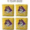 image:imageYouTheFan OfficiallyLicensed NCAA Set of 4 Cornhole Bags  All Weather Regulation 6 x 6 Size  16oz Weight  Designed in USAEast Carolina Pirates  Yellow