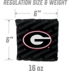 image:imageYouTheFan OfficiallyLicensed NCAA Set of 4 Cornhole Bags  All Weather Regulation 6 x 6 Size  16oz Weight  Designed in USAGeorgia Bulldogs  Black