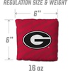 image:imageYouTheFan OfficiallyLicensed NCAA Set of 4 Cornhole Bags  All Weather Regulation 6 x 6 Size  16oz Weight  Designed in USAGeorgia Bulldogs  Red