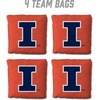 image:imageYouTheFan OfficiallyLicensed NCAA Set of 4 Cornhole Bags  All Weather Regulation 6 x 6 Size  16oz Weight  Designed in USAIllinois Fighting Illini  Orange