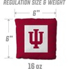 image:imageYouTheFan OfficiallyLicensed NCAA Set of 4 Cornhole Bags  All Weather Regulation 6 x 6 Size  16oz Weight  Designed in USAIndiana Hoosiers  Red