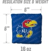 image:imageYouTheFan OfficiallyLicensed NCAA Set of 4 Cornhole Bags  All Weather Regulation 6 x 6 Size  16oz Weight  Designed in USAKansas Jayhawks  Blue