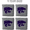 image:imageYouTheFan OfficiallyLicensed NCAA Set of 4 Cornhole Bags  All Weather Regulation 6 x 6 Size  16oz Weight  Designed in USAKansas State Wildcats  Grey