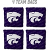 image:imageYouTheFan OfficiallyLicensed NCAA Set of 4 Cornhole Bags  All Weather Regulation 6 x 6 Size  16oz Weight  Designed in USAKansas State Wildcats  Purple