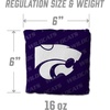 image:imageYouTheFan OfficiallyLicensed NCAA Set of 4 Cornhole Bags  All Weather Regulation 6 x 6 Size  16oz Weight  Designed in USAKansas State Wildcats  Purple
