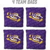image:imageYouTheFan OfficiallyLicensed NCAA Set of 4 Cornhole Bags  All Weather Regulation 6 x 6 Size  16oz Weight  Designed in USALSU Tigers  Purple