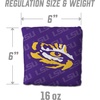 image:imageYouTheFan OfficiallyLicensed NCAA Set of 4 Cornhole Bags  All Weather Regulation 6 x 6 Size  16oz Weight  Designed in USALSU Tigers  Purple