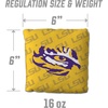 image:imageYouTheFan OfficiallyLicensed NCAA Set of 4 Cornhole Bags  All Weather Regulation 6 x 6 Size  16oz Weight  Designed in USALSU Tigers  Yellow