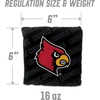 image:imageYouTheFan OfficiallyLicensed NCAA Set of 4 Cornhole Bags  All Weather Regulation 6 x 6 Size  16oz Weight  Designed in USALouisville Cardinals  Black