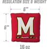 image:imageYouTheFan OfficiallyLicensed NCAA Set of 4 Cornhole Bags  All Weather Regulation 6 x 6 Size  16oz Weight  Designed in USAMaryland Terrapins  Red