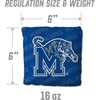 image:imageYouTheFan OfficiallyLicensed NCAA Set of 4 Cornhole Bags  All Weather Regulation 6 x 6 Size  16oz Weight  Designed in USAMemphis Tigers  Blue
