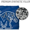 image:imageYouTheFan OfficiallyLicensed NCAA Set of 4 Cornhole Bags  All Weather Regulation 6 x 6 Size  16oz Weight  Designed in USAMemphis Tigers  Blue