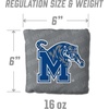 image:imageYouTheFan OfficiallyLicensed NCAA Set of 4 Cornhole Bags  All Weather Regulation 6 x 6 Size  16oz Weight  Designed in USAMemphis Tigers  Grey