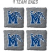 image:imageYouTheFan OfficiallyLicensed NCAA Set of 4 Cornhole Bags  All Weather Regulation 6 x 6 Size  16oz Weight  Designed in USAMemphis Tigers  Grey