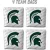 image:imageYouTheFan OfficiallyLicensed NCAA Set of 4 Cornhole Bags  All Weather Regulation 6 x 6 Size  16oz Weight  Designed in USAMichigan State Spartans  White