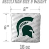 image:imageYouTheFan OfficiallyLicensed NCAA Set of 4 Cornhole Bags  All Weather Regulation 6 x 6 Size  16oz Weight  Designed in USAMichigan State Spartans  White