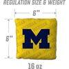 image:imageYouTheFan OfficiallyLicensed NCAA Set of 4 Cornhole Bags  All Weather Regulation 6 x 6 Size  16oz Weight  Designed in USAMichigan Wolverines  Yellow