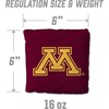 image:imageYouTheFan OfficiallyLicensed NCAA Set of 4 Cornhole Bags  All Weather Regulation 6 x 6 Size  16oz Weight  Designed in USAMinnesota Golden Gophers  Maroon