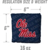 image:imageYouTheFan OfficiallyLicensed NCAA Set of 4 Cornhole Bags  All Weather Regulation 6 x 6 Size  16oz Weight  Designed in USAMississippi Rebels  Blue