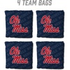 image:imageYouTheFan OfficiallyLicensed NCAA Set of 4 Cornhole Bags  All Weather Regulation 6 x 6 Size  16oz Weight  Designed in USAMississippi Rebels  Blue