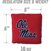 image:imageYouTheFan OfficiallyLicensed NCAA Set of 4 Cornhole Bags  All Weather Regulation 6 x 6 Size  16oz Weight  Designed in USAMississippi Rebels  Red