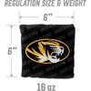 image:imageYouTheFan OfficiallyLicensed NCAA Set of 4 Cornhole Bags  All Weather Regulation 6 x 6 Size  16oz Weight  Designed in USAMissouri Tigers  Black