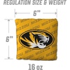 image:imageYouTheFan OfficiallyLicensed NCAA Set of 4 Cornhole Bags  All Weather Regulation 6 x 6 Size  16oz Weight  Designed in USAMissouri Tigers  Yellow
