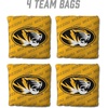 image:imageYouTheFan OfficiallyLicensed NCAA Set of 4 Cornhole Bags  All Weather Regulation 6 x 6 Size  16oz Weight  Designed in USAMissouri Tigers  Yellow
