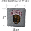 image:imageYouTheFan OfficiallyLicensed NCAA Set of 4 Cornhole Bags  All Weather Regulation 6 x 6 Size  16oz Weight  Designed in USAMontana Grizzlies  Grey