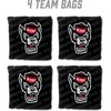 image:imageYouTheFan OfficiallyLicensed NCAA Set of 4 Cornhole Bags  All Weather Regulation 6 x 6 Size  16oz Weight  Designed in USANC State Wolfpack  Black