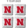image:imageYouTheFan OfficiallyLicensed NCAA Set of 4 Cornhole Bags  All Weather Regulation 6 x 6 Size  16oz Weight  Designed in USANebraska Cornhuskers  White